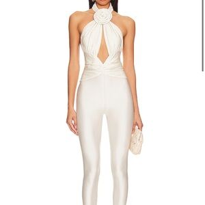 Ronny Kobo Abreen Catsuit in Pearl - Size Small